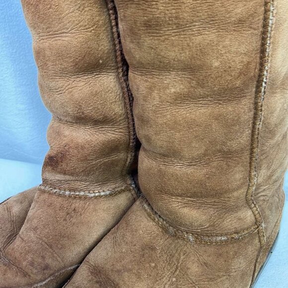 UGG Classic Tall Embroidered Chestnut Boots SZ 9(?)  Boho Festival Hippie Y2K - Picture 6 of 11